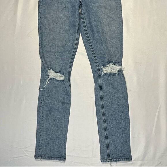 Reformation Jeans High & Skinny Jean in Miami Destroyed Wash 25 - Picture 3 of 12